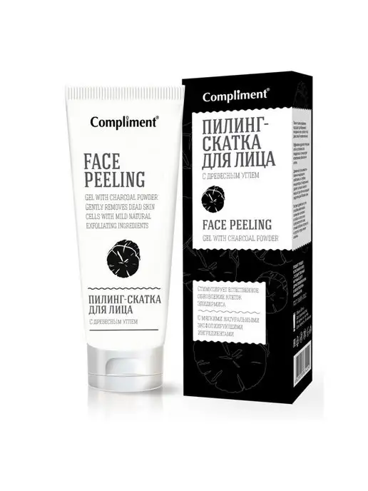 Compliment Пилинг-скатка для лица с древесным углем Матирующая, вариант, фото 4