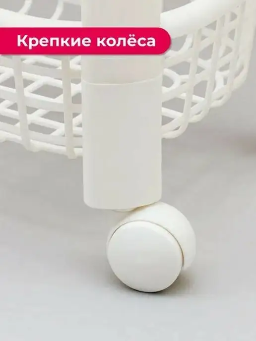 М-пластика Этажерка узкая 4-х секц, белый, фото 2
