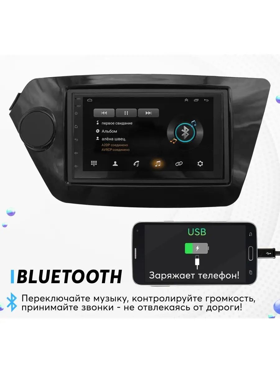 Магнитола для KIA Android Wi-Fi GPS +камера Dolmax 155229806 купить в  интернет-магазине Wildberries