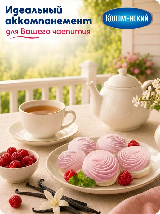 Коломенское Зефир со вкусом ванили и малины, 250 г, 250 г, фото 3