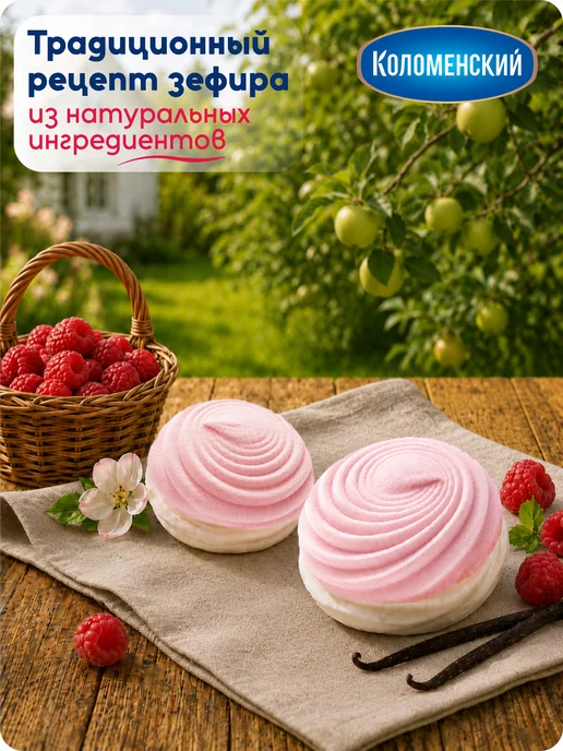 Коломенское Зефир со вкусом ванили и малины, 250 г, 250 г, фото 4