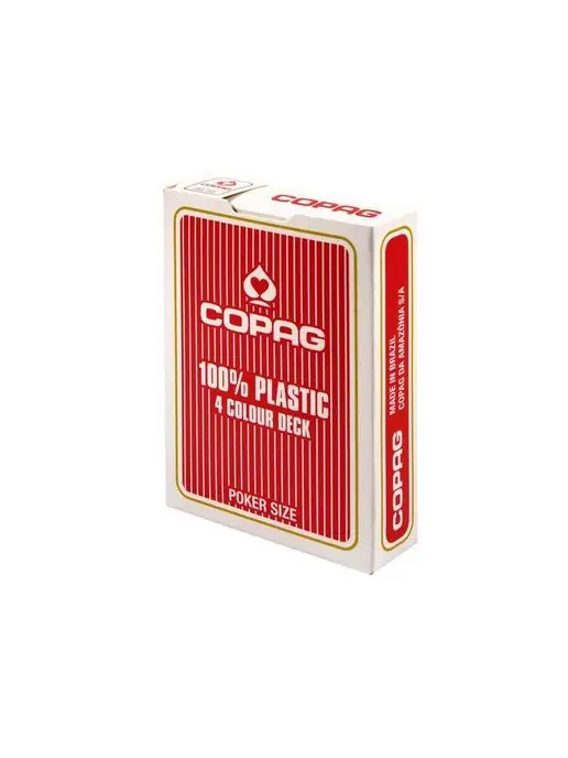 Copag Карты игральные пластиковые 4 Colour red, красный, фото 2