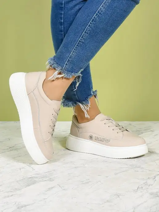 Geronea Shoes кеды на подошве, бежевый, фото 2