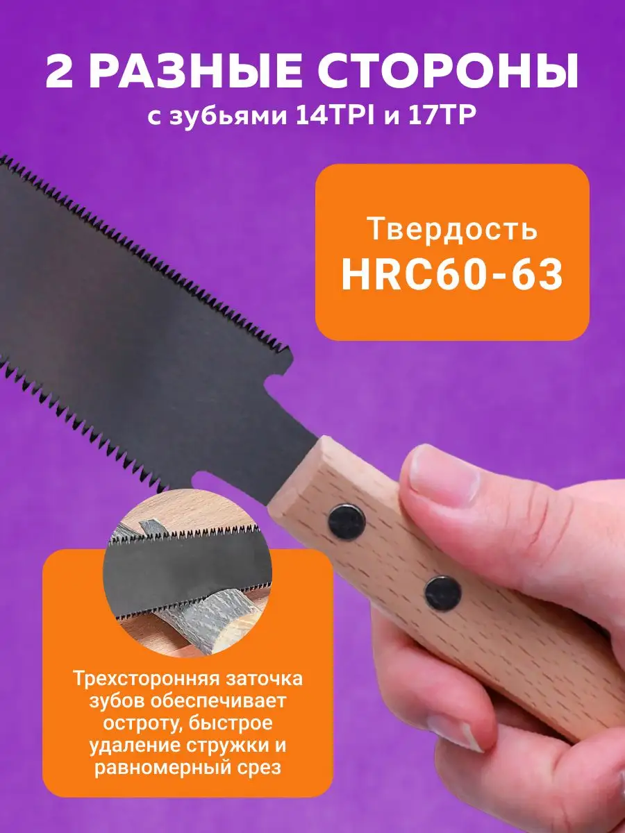 Двухсторонняя ручная пила с деревянной рукояткой RUITOOL SK5 TOPIFY  155347513 купить за 1 603 ₽ в интернет-магазине Wildberries