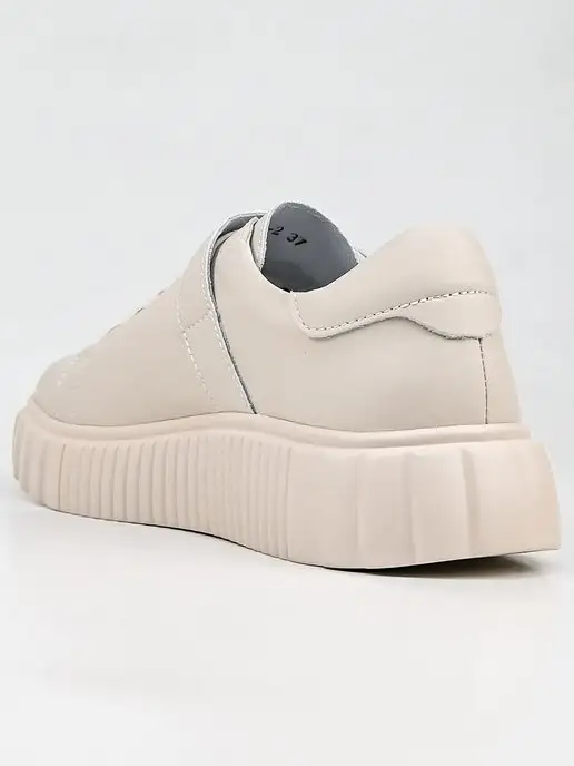 Geronea Shoes Кеды натуральная кожа на платформе, бежевый, фото 7
