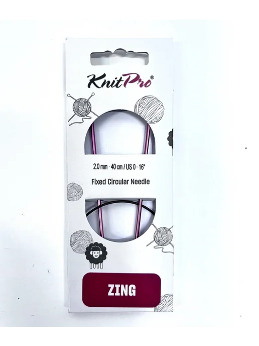 Knit pro Спицы круговые Zing 40см, красный, фото 3
