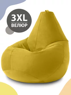 Большое кресло мешок груша XXXL велюр MyPuff 155363150 купить за 6 039 ₽ в интернет-магазине Wildberries