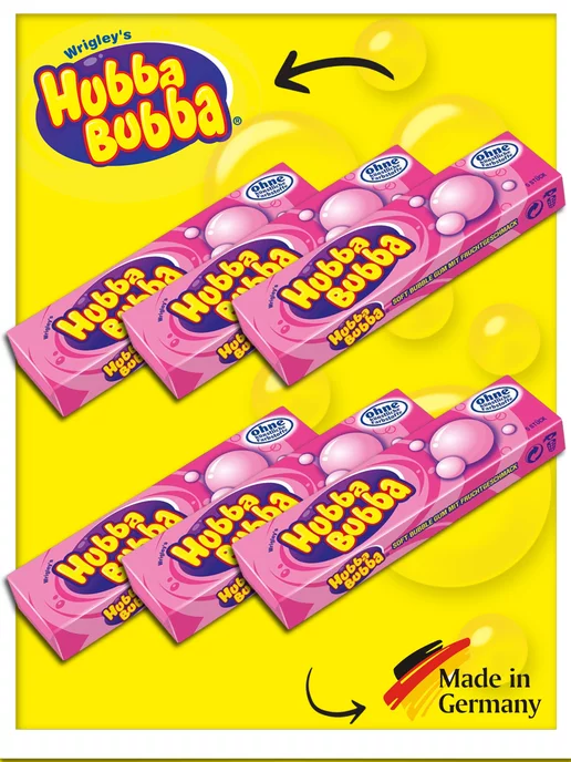 Hubba Bubba Жевательная резинка Хубба Бубба баббл гам 3 шт, 6 шт