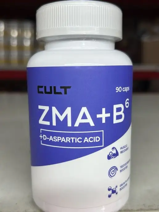 CULT Sport Nutrition Тестобустер Cult ZMA + B6 + D-Aspartic Acid, 90 капс, вариант, фото 3