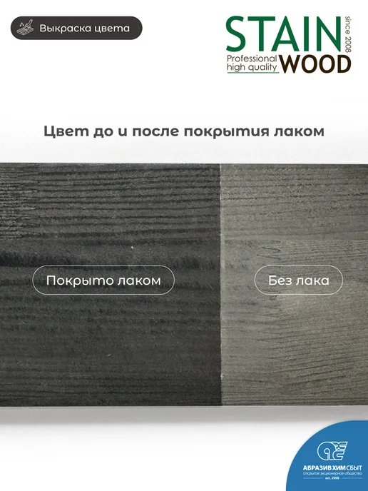 StainWood Морилка для дерева водная PRO (цвет RAL 7021), 1 л, 1 л, фото 2