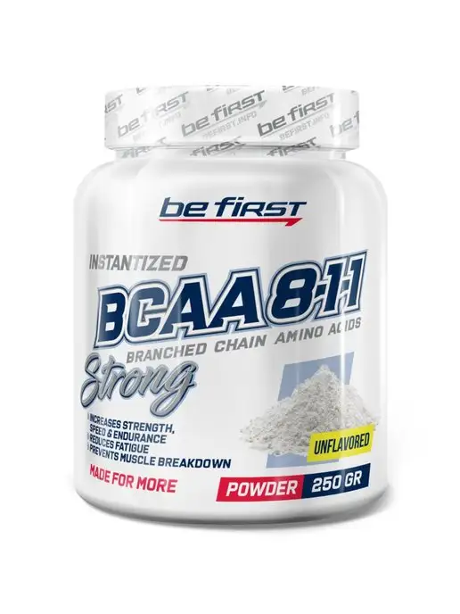 Be First Аминокислоты BCAA 8-1-1 250 г, без вкуса, 250 г, фото 4