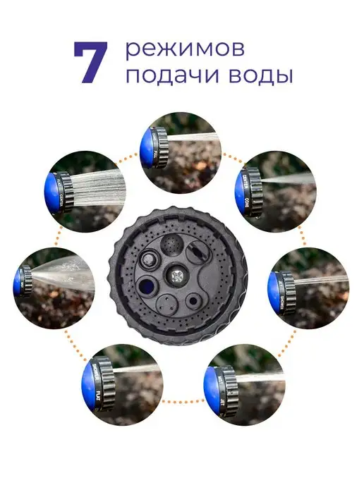 WMC Tools Шланг поливочный растягивающийся 15 метров, 15 м, фото 3