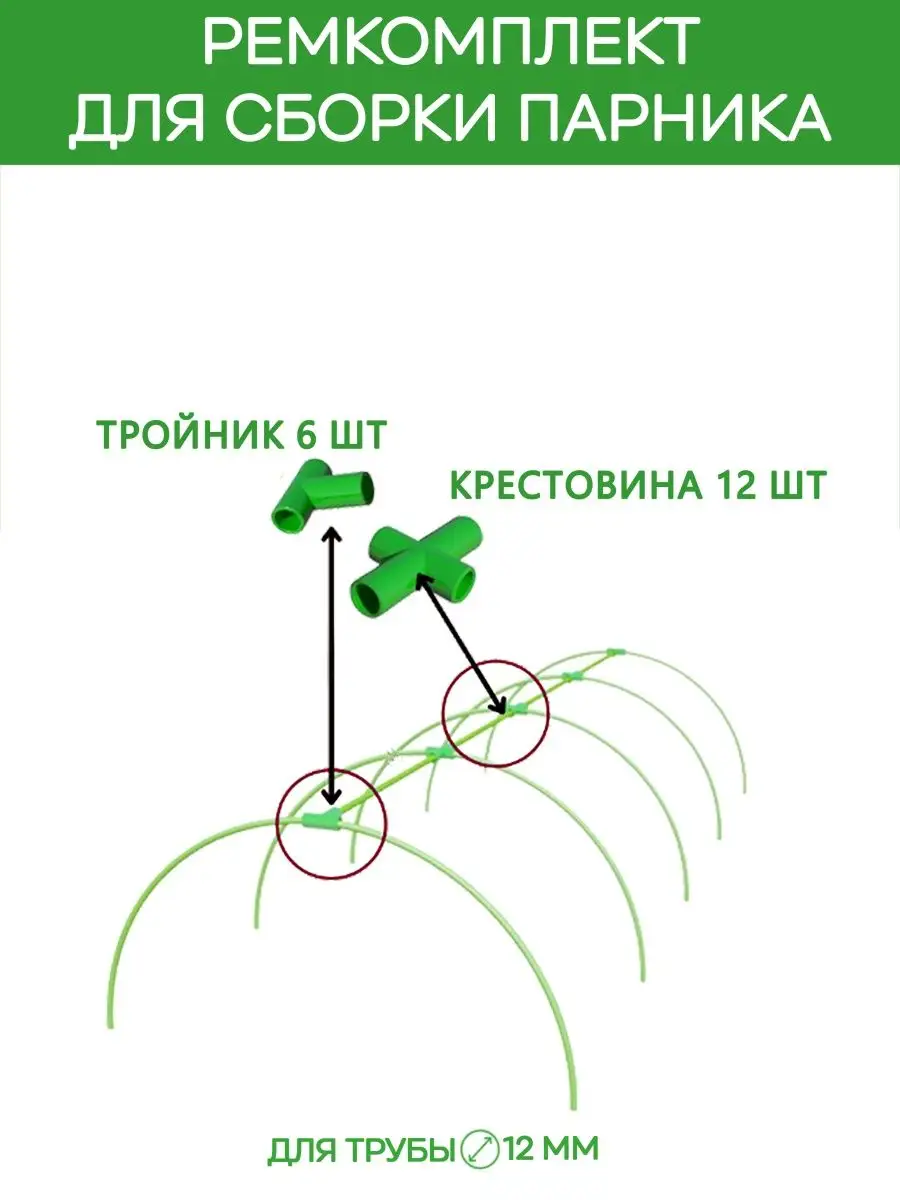 Крепления для парника, соединители для дуг