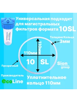 Уплотнительное кольцо для фильтров 10Sl Ecoline 155552420 купить за 141 ₽ в интернет-магазине Wildberries