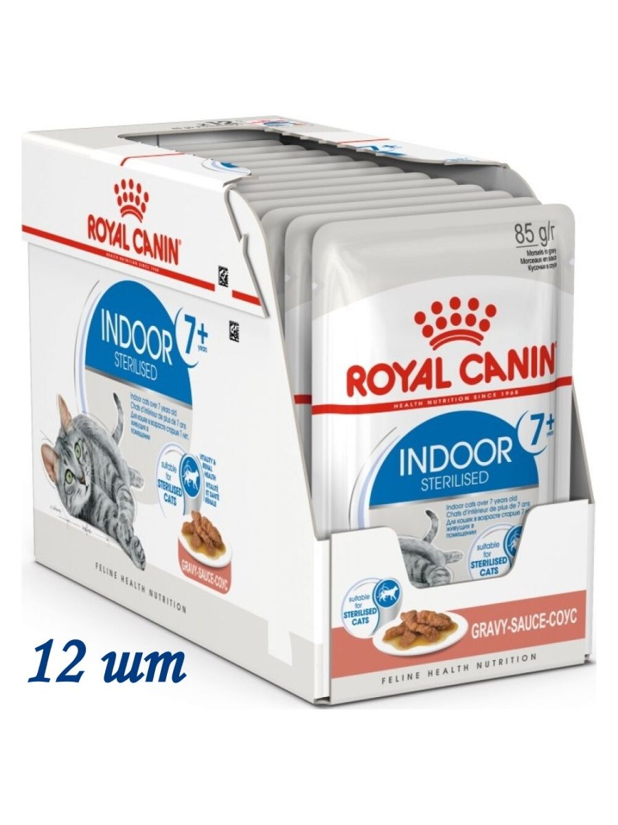 Royal canin sterilised в соусе. Роял Канин для кошек Индор паштет. Royal Canin Indoor Sterilised влажный. Royal Canin для кошек Индор. Роял Канин Стерилайзд 7+.