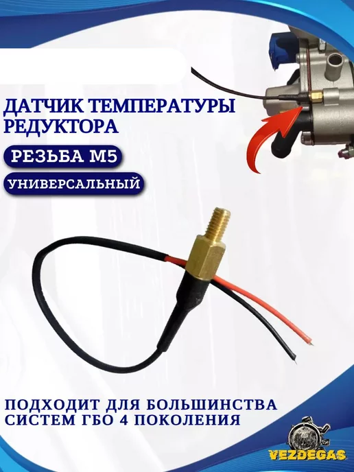 TOMASETTO Датчик температуры редуктора м5 универсальный для ГБО, вариант