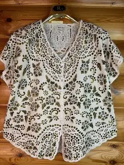 Кружевная летняя блузка Reshelie Bali ART 155638536 купить за 3 112 ₽ в интернет-магазине Wildberries