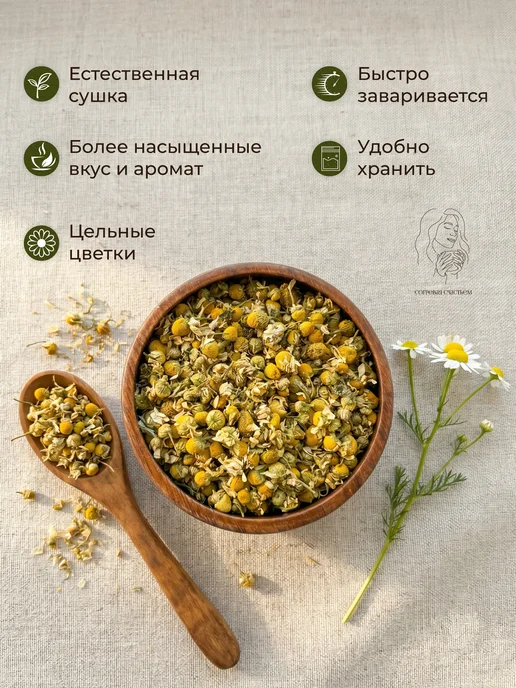 Согревая счастьем Ромашка сушеная аптечная цветки, вариант, фото 2