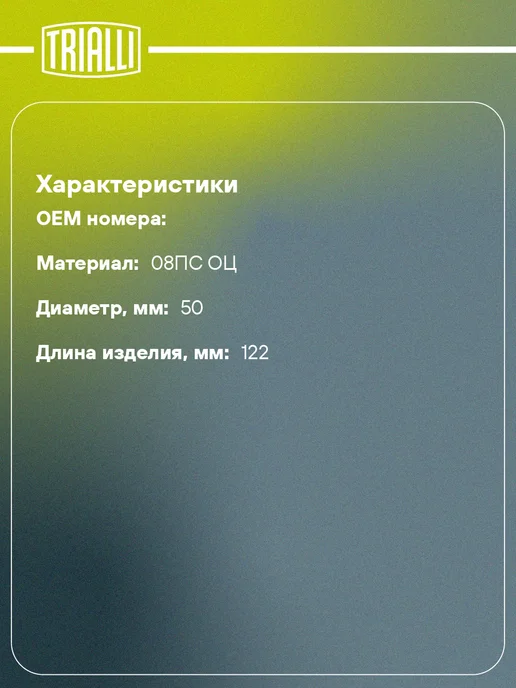 TRIALLI Фланец с трубой d50, L60 (алюминизированная сталь), вариант, фото 2