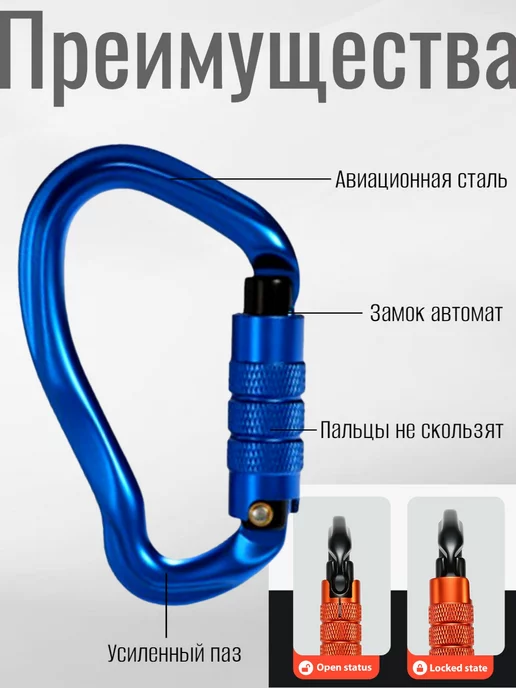 Shishkin Store Карабин туристический с муфтой автомат, синий, фото 4