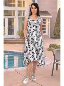 Платье летнее удлиненный хлопок Style World 155729861 купить за 452 ₽ в интернет-магазине Wildberries