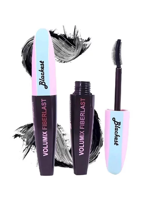 FARRES cosmetics Тушь для ресниц Volumix Fiberlast с изогнутой щеточкой, черный, фото 2
