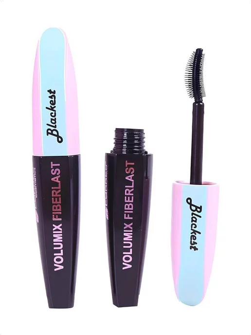 FARRES cosmetics Тушь для ресниц Volumix Fiberlast с изогнутой щеточкой, черный, фото 4