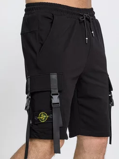 Шорты черные Stone Island Стоник домашние с карманами 7-GONGZI 155806648 купить за 2 070 ₽ в интернет-магазине Wildberries