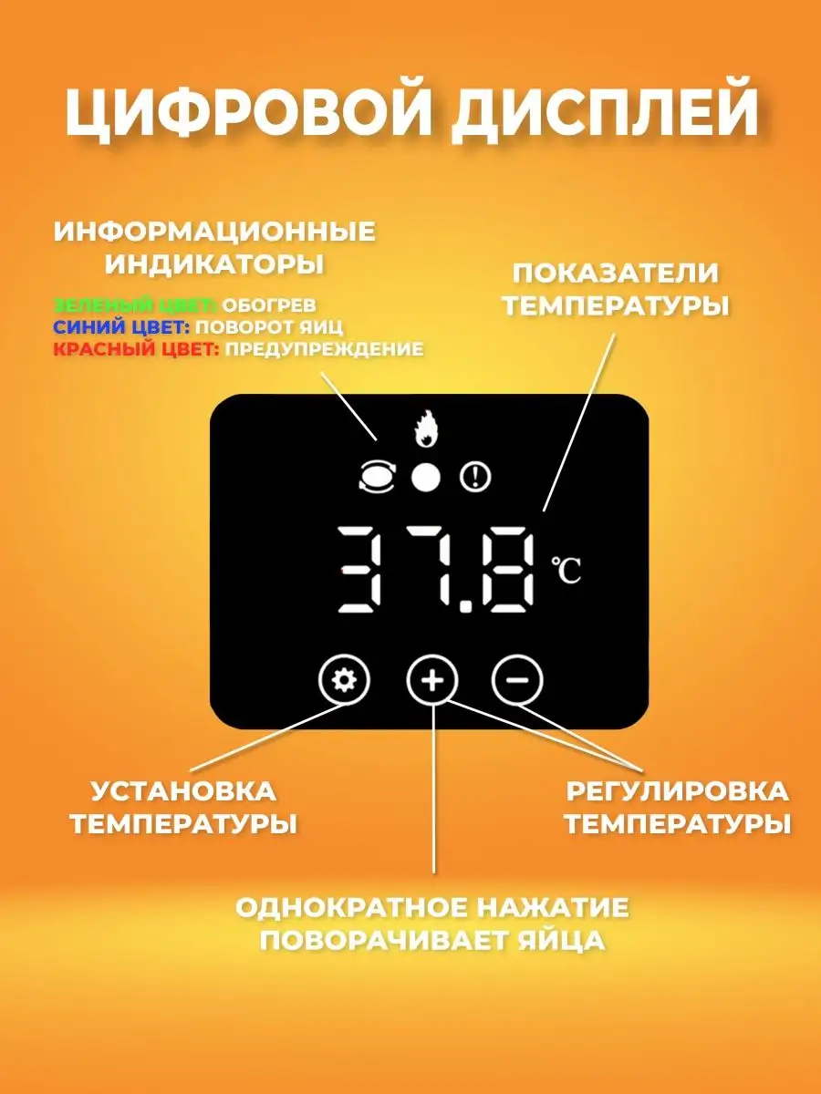 Инкубатор для яиц автоматический с терморегулятором ЭКО-ферма 155832158  купить в интернет-магазине Wildberries