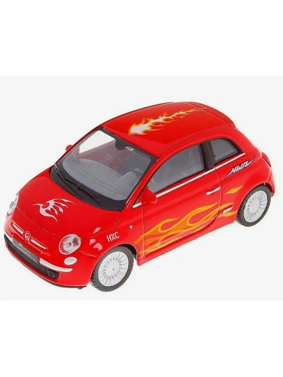 Игрушка модель машины тюнинг 1:43 Fiat 500 (красная) пиратос 155840852  купить в интернет-магазине Wildberries