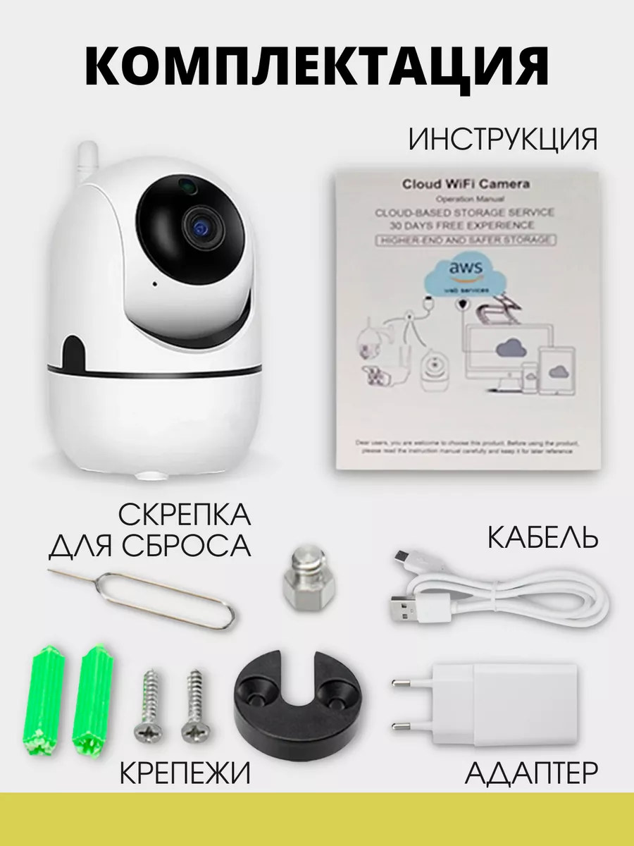 Умная мини wifi камера видеонаблюдения для дома ProMARKIN 155859196 купить  за 1 173 ₽ в интернет-магазине Wildberries