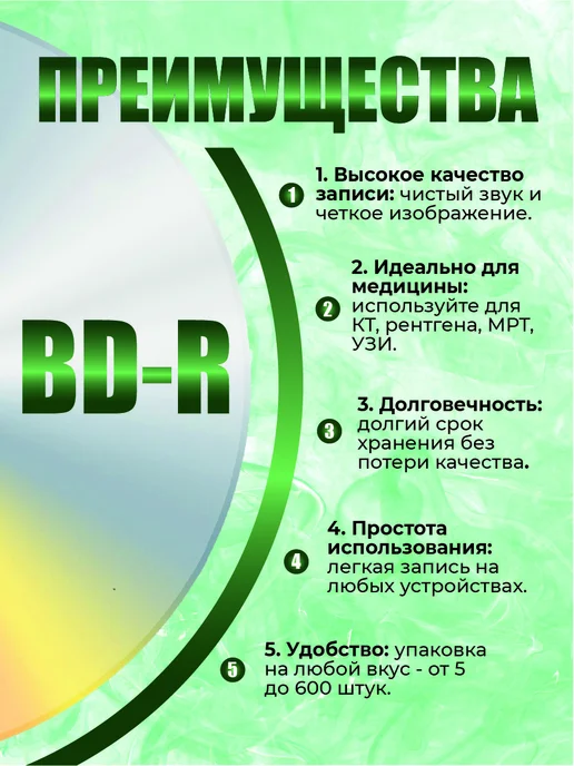 PERFEO Диски для записи BD-R 25 GB 6x CB 50 Full Ink Print (CMC) RX, 25 ГБ, фото 3