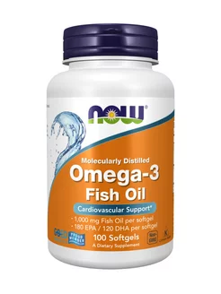 Витамины Omega 3 Fish Oil Омега 3 1000мг NOW 155873219 купить за 721 ₽ в интернет-магазине Wildberries