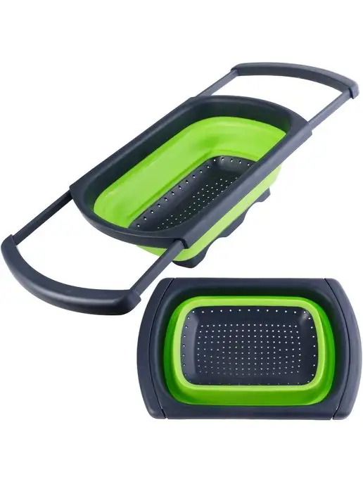 Дуршлаг складной на раковину с выдвижными ручками - фото 9