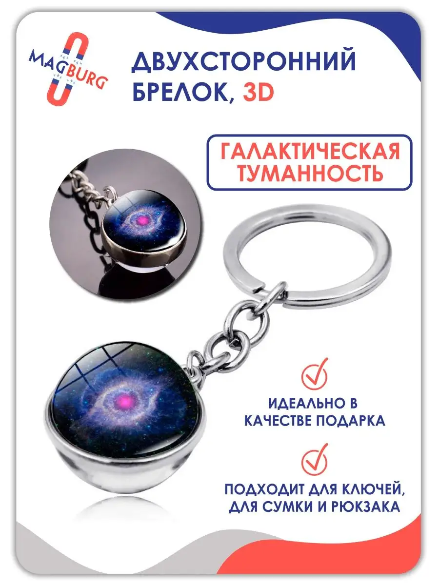 Брелок для ключей космос планеты Планетарная туманность 3D