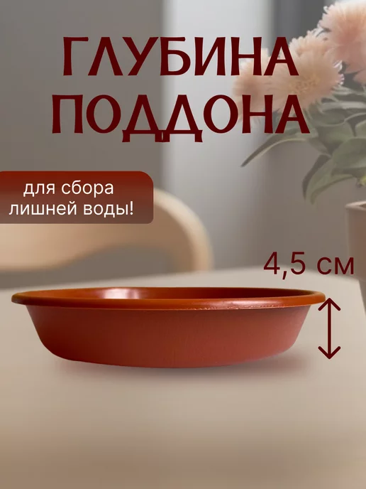 FormeTu-StPlast Поддон для горшка 10 см пластик 10 штук белый, коричневый, 15 шт, в упаковке 750 г, фото 3