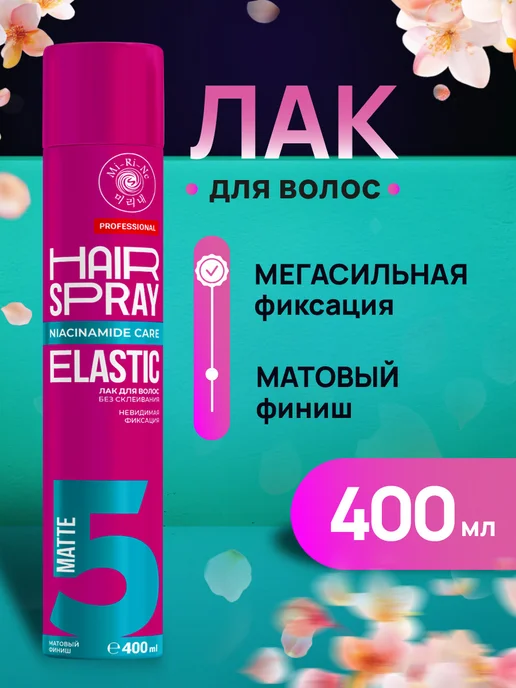 Mi-Ri-Ne Лак для объема волос без склеивания мегасильной фиксации, 400 мл