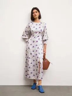 Платье с разрезом приталенное EMKA FASHION 156124735 купить за 1 121 ₽ в интернет-магазине Wildberries
