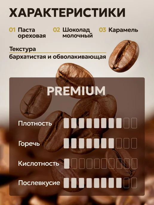 Valmont Кофе в зернах 1 кг Арабика 100% Premium, 1 кг, фото 2