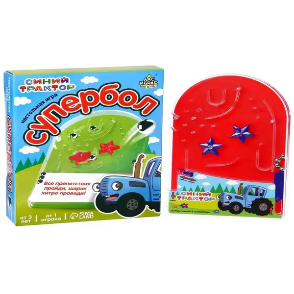 Пинбол-головоломка настольная игра Супербол Синий трактор