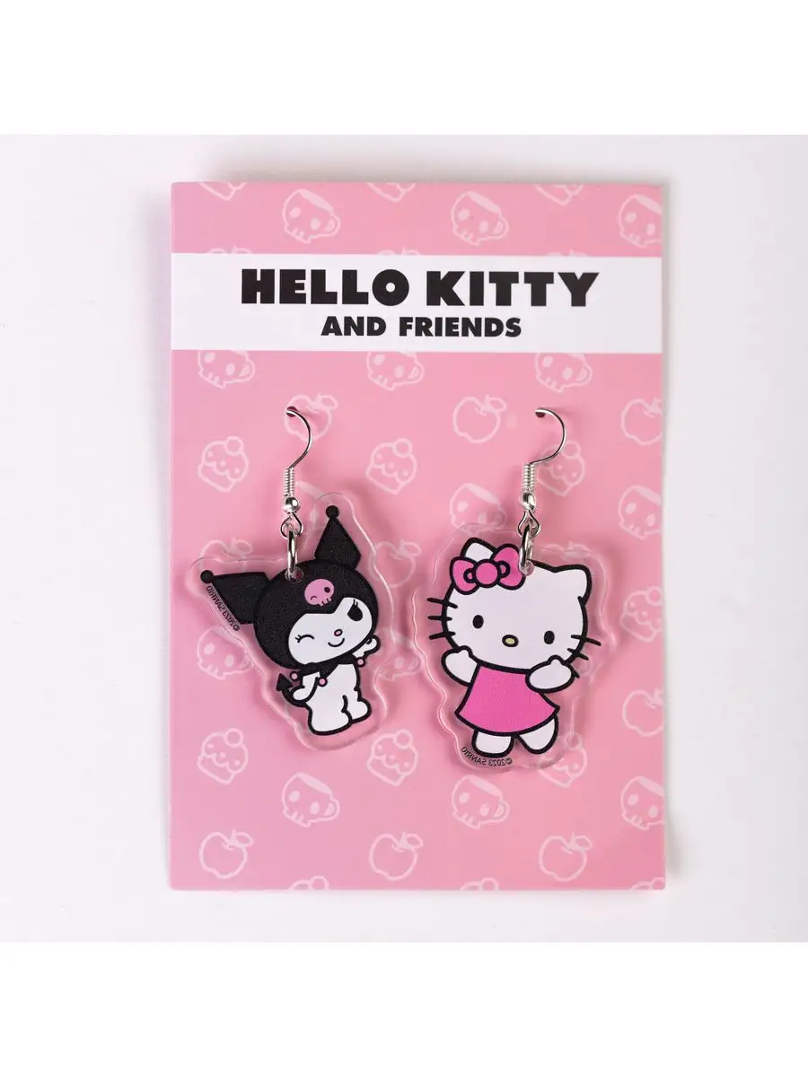 Серьги аниме Hello Kitty Куроми бижутерия Май Мелоди Стикит 156189057  купить за 129 ₽ в интернет-магазине Wildberries