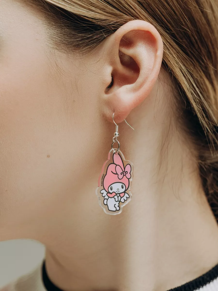 Серьги аниме Hello Kitty Куроми бижутерия Май Мелоди Стикит 156189058  купить за 168 ₽ в интернет-магазине Wildberries