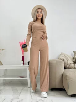 Костюм трикотажный из лапши брючный Mila_HY Shop 156227291 купить за 1 081 ₽ в интернет-магазине Wildberries