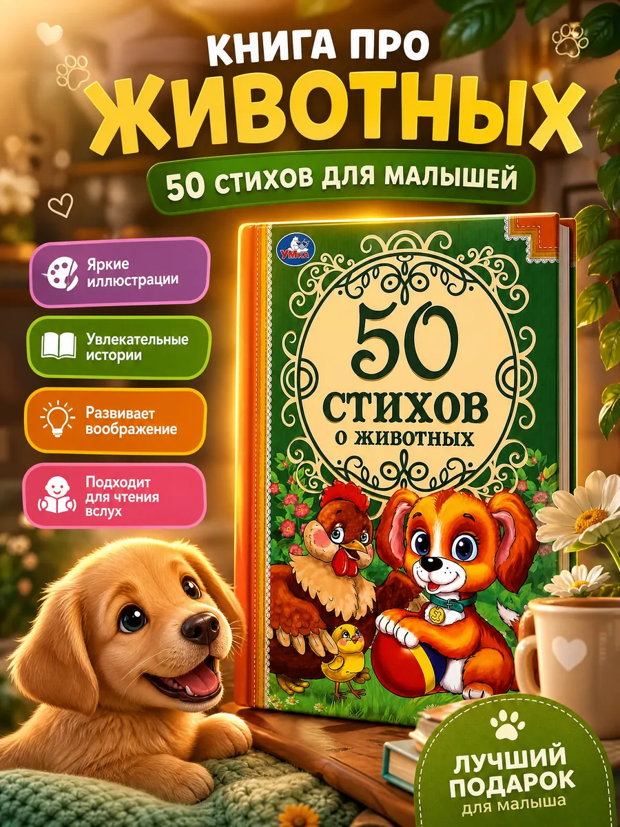 Книга про животных для малышей сборник стихов с картинками