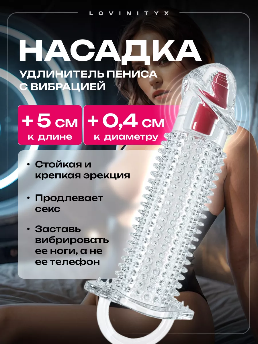 Товары для взрослых Насадка на член пенис с вибрацией 18+ Lovinityx  156230509 купить за 418 ₽ в интернет-магазине Wildberries