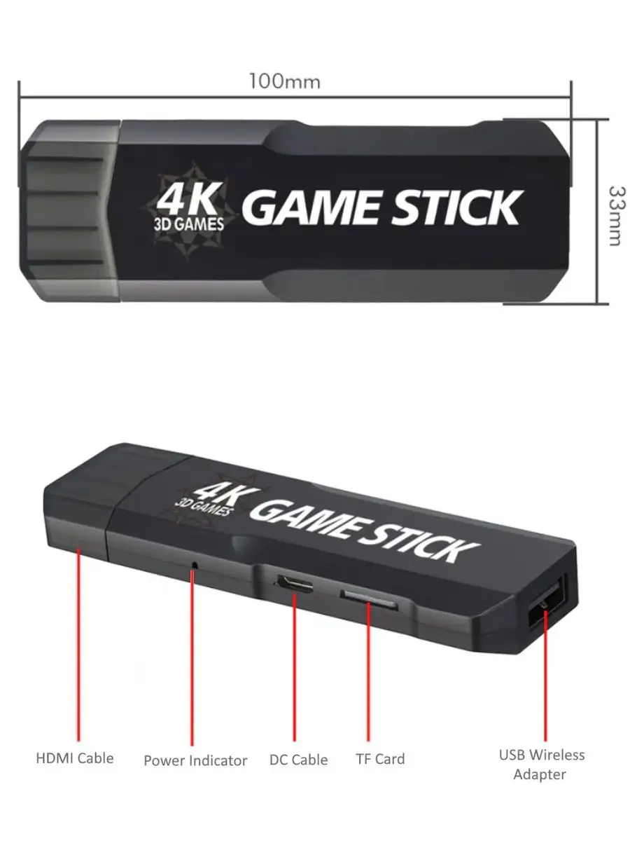 Игровая приставка Game Stick 3D X2 128Gb eShopTrade 156247493 купить за 3  689 ₽ в интернет-магазине Wildberries