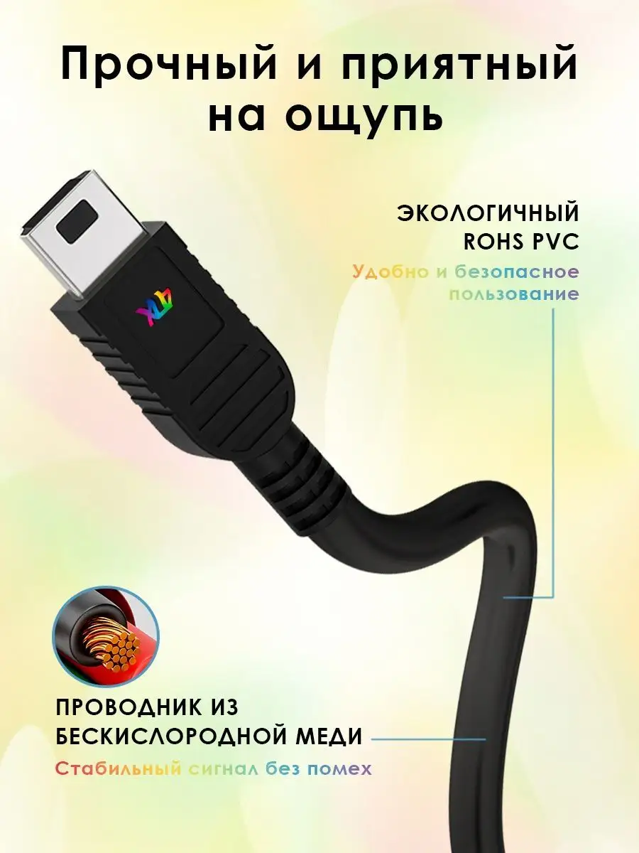 Mini USB кабель для регистратора навигатора фотоаппарата 1м 4ПХ 156258985  купить за 220 ₽ в интернет-магазине Wildberries