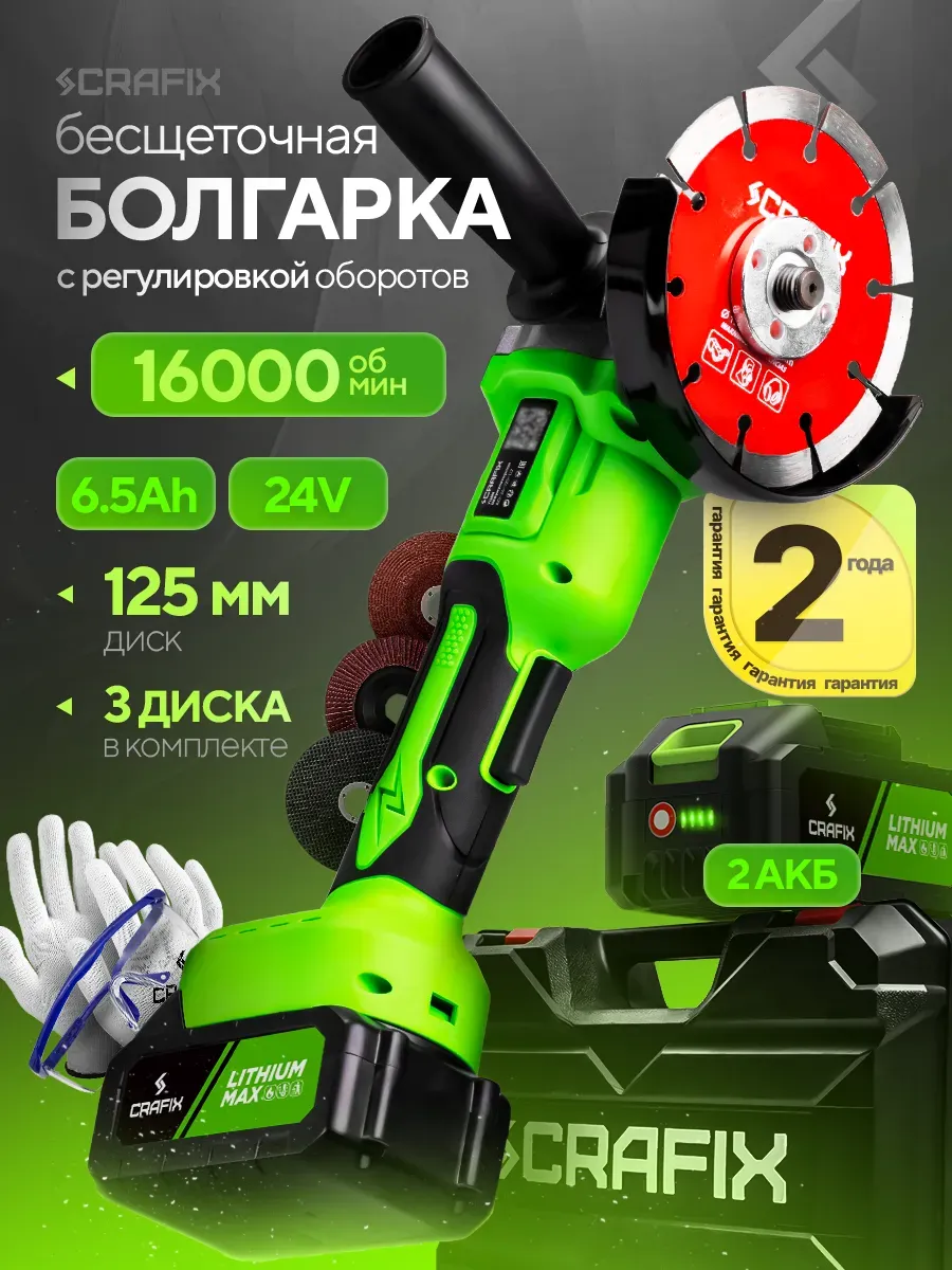 Болгарка на аккумуляторе бесщеточная 125