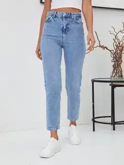 Джинсы мом с высокой посадкой Zara 156370353 купить за 3 674 ₽ в интернет-магазине Wildberries