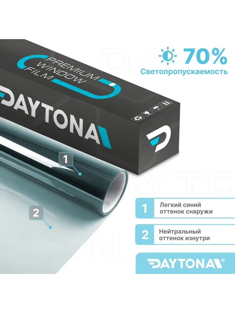 Тонировка для авто Сине-зеленая 70% IR20 3м х 75см Daytona 156371546 купить  за 1 818 ₽ в интернет-магазине Wildberries